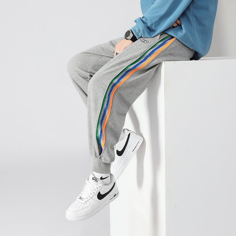Pantalon ample fuselé de couleur contrastée pour homme, polyvalent, grande taille, tendance saroual