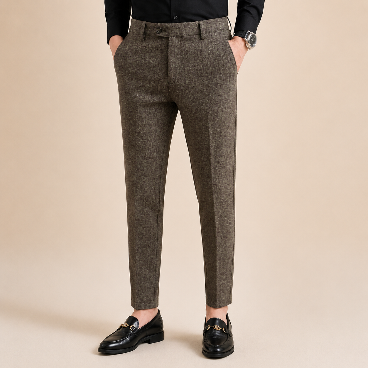 Pantalon Homme Slim Droit – Tissu Doux & Élégant