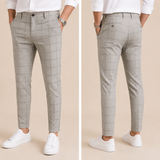 Pantalon Homme à Carreaux – Style Casual Chic