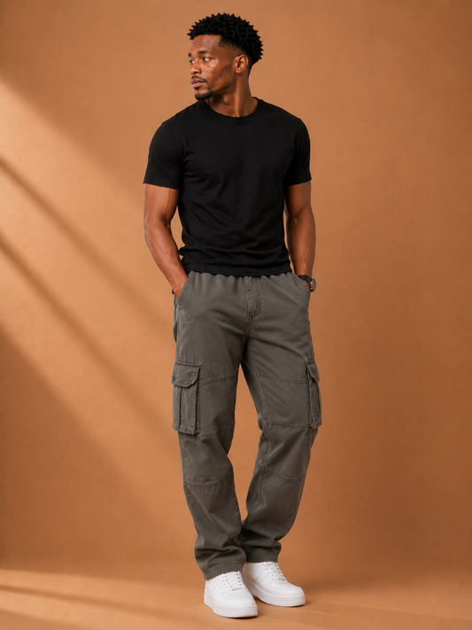 Pantalon Cargo Homme Coton – Multi-Poches