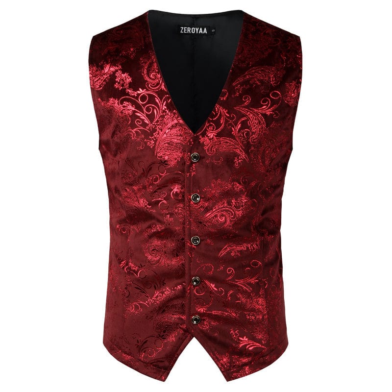 Gilet Steampunk doré pour homme, costume de mariage sans manches saroual