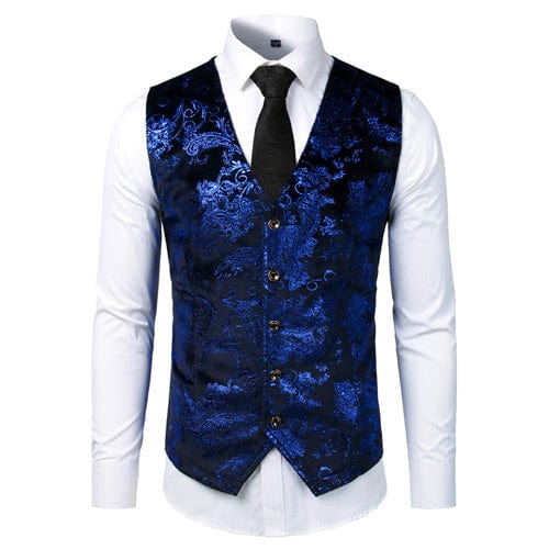 Gilet Steampunk doré pour homme, costume de mariage sans manches saroual