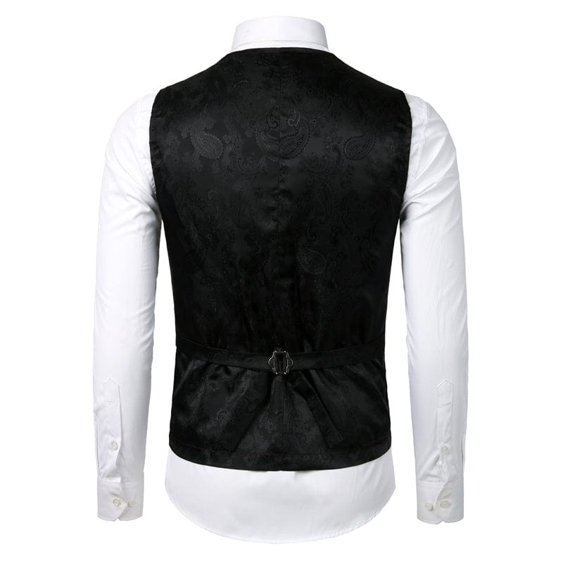 Gilet Steampunk doré pour homme, costume de mariage sans manches saroual