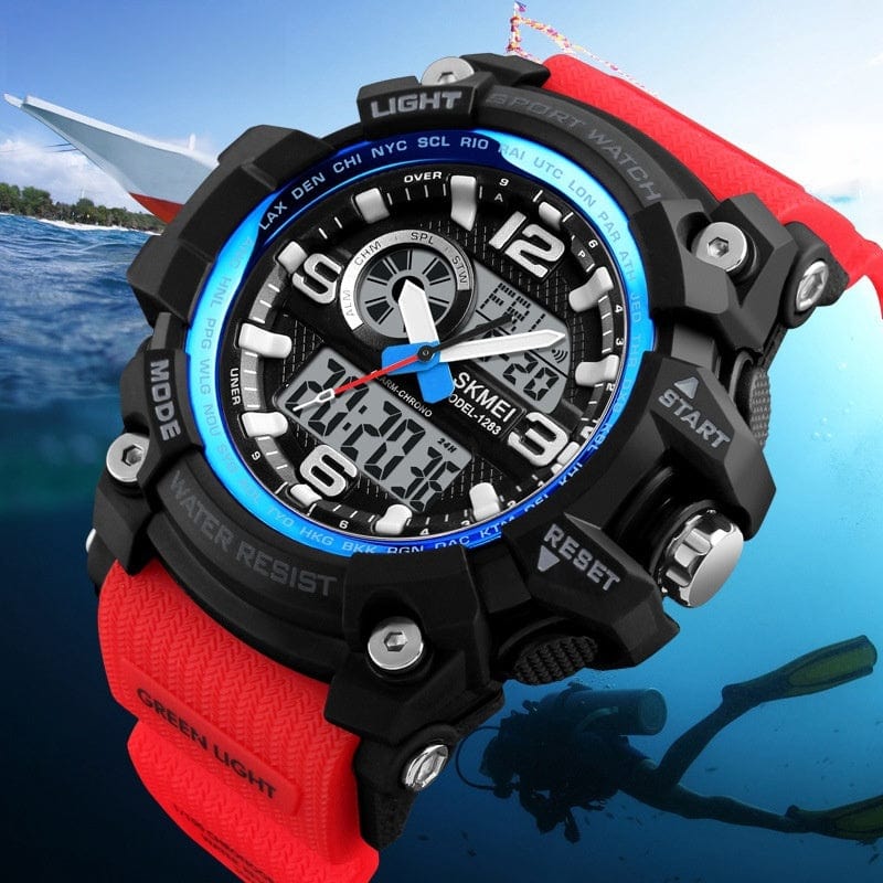 Montre électronique de sport étanche multifonctionnelle pour hommes saroual
