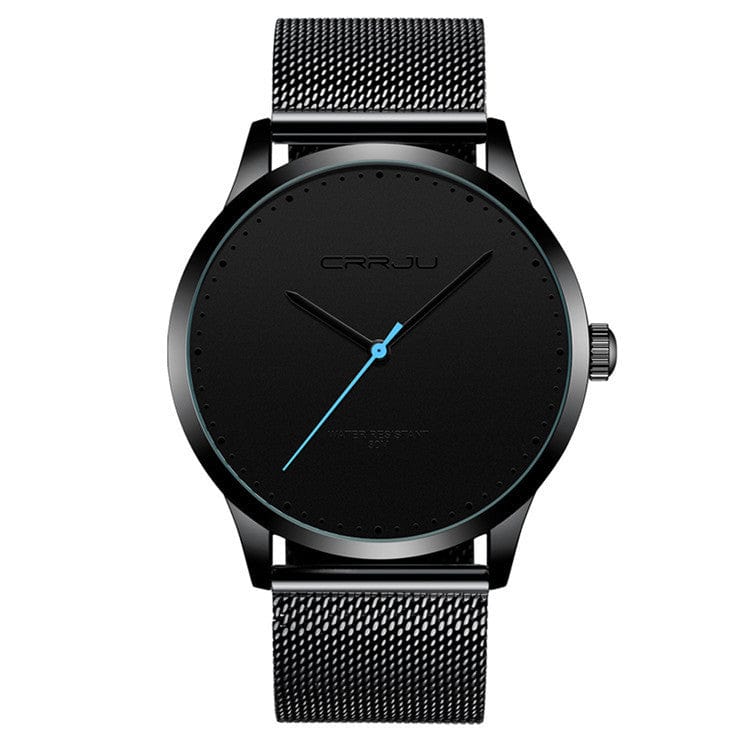 Montre tendance pour homme avec bracelet en maille d'acier inoxydable saroual