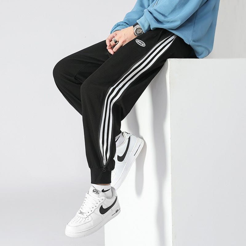 Pantalon ample fuselé de couleur contrastée pour homme, polyvalent, grande taille, tendance saroual