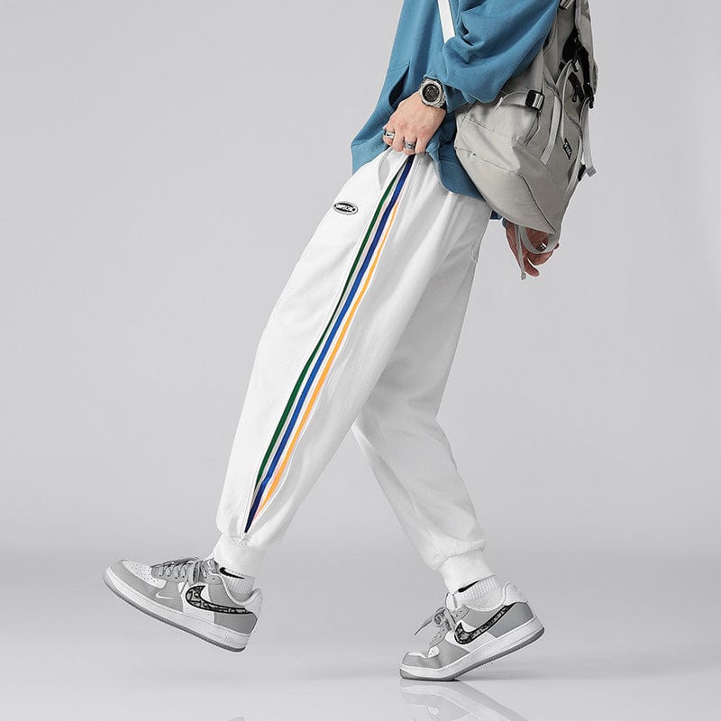 Pantalon ample fuselé de couleur contrastée pour homme, polyvalent, grande taille, tendance saroual