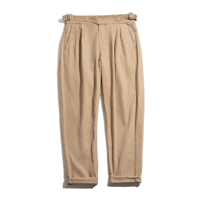 Pantalon cargo droit taille haute rétro pour homme saroual