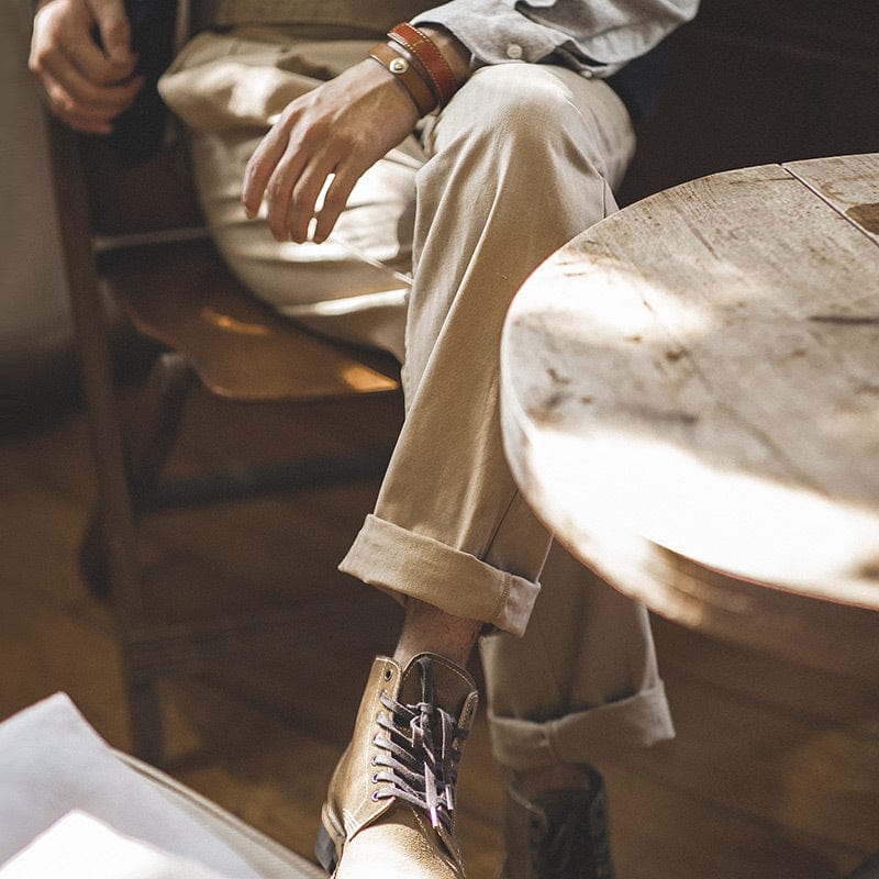 Pantalon cargo droit taille haute rétro pour homme saroual
