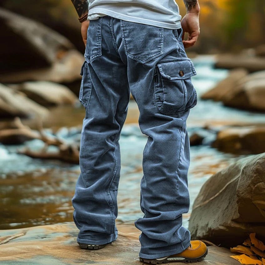 Pantalon cargo rétro élastique saroual