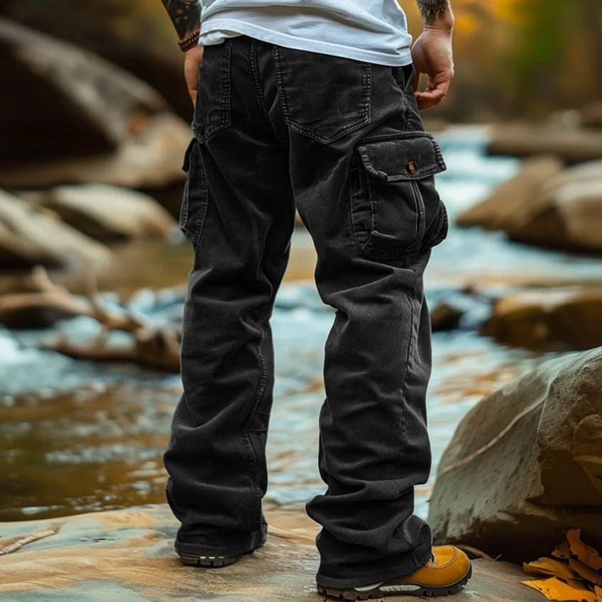 Pantalon cargo rétro élastique saroual