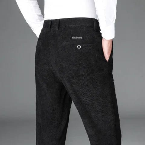 Pantalon homme en velours côtelé épais doublé polaire, taille haute saroual