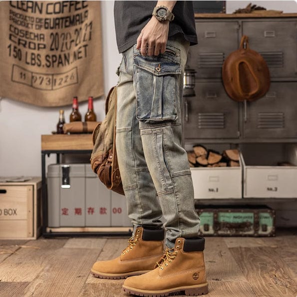 Pantalon jean | Cargo rétro saroual