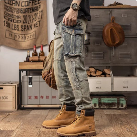 Pantalon jean | Cargo rétro saroual