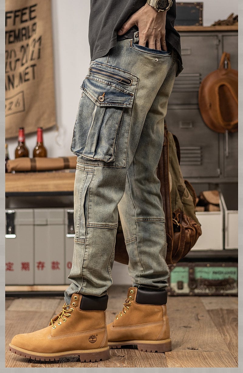 Pantalon jean | Cargo rétro saroual