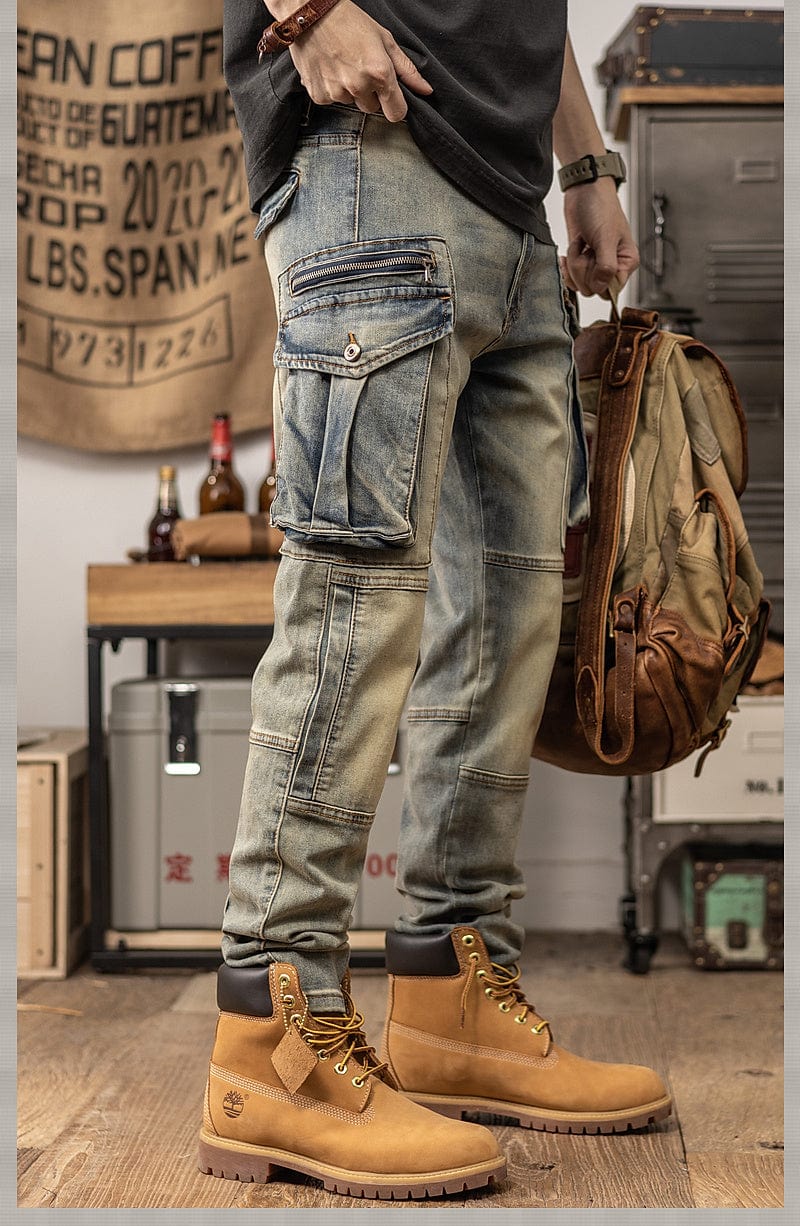 Pantalon jean | Cargo rétro saroual