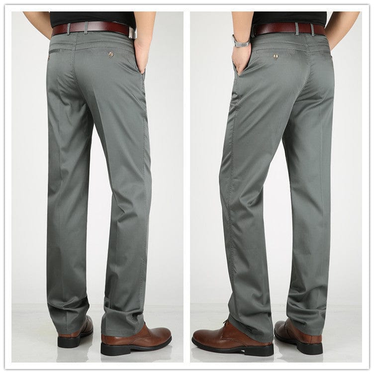 Pantalons décontractés pour hommes d'âge moyen, pantalons d'affaires droits et amples saroual