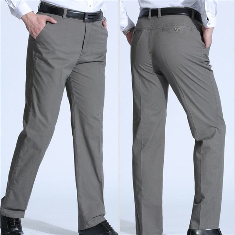 Pantalons décontractés pour hommes d'âge moyen, pantalons d'affaires droits et amples saroual