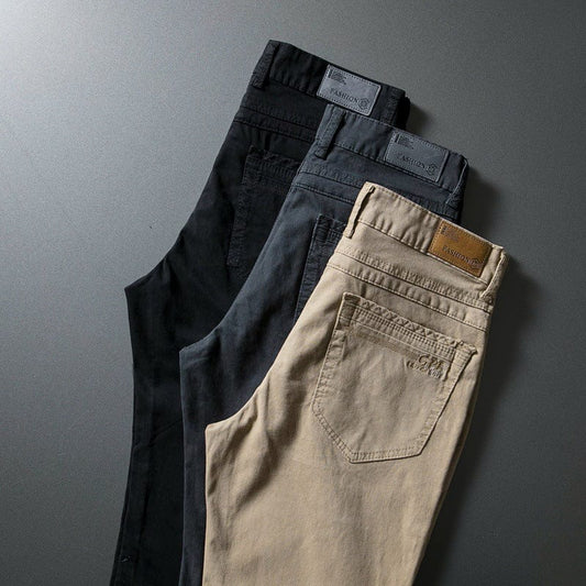 Pantalons tendance de marque de style Hong Kong pour hommes, pantalons d'été fins et décontractés saroual