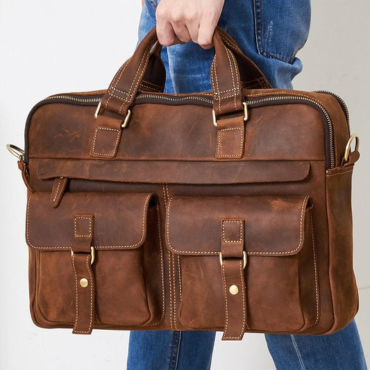Sac ordinateur pour homme | Sac pour homme en cuir saroual