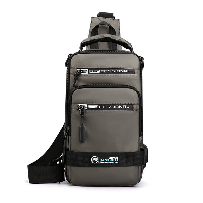 Sacs multifonctions pour hommes, sac à dos en nylon, sac à bandoulière avec port de chargement USB, sacs de poitrine saroual